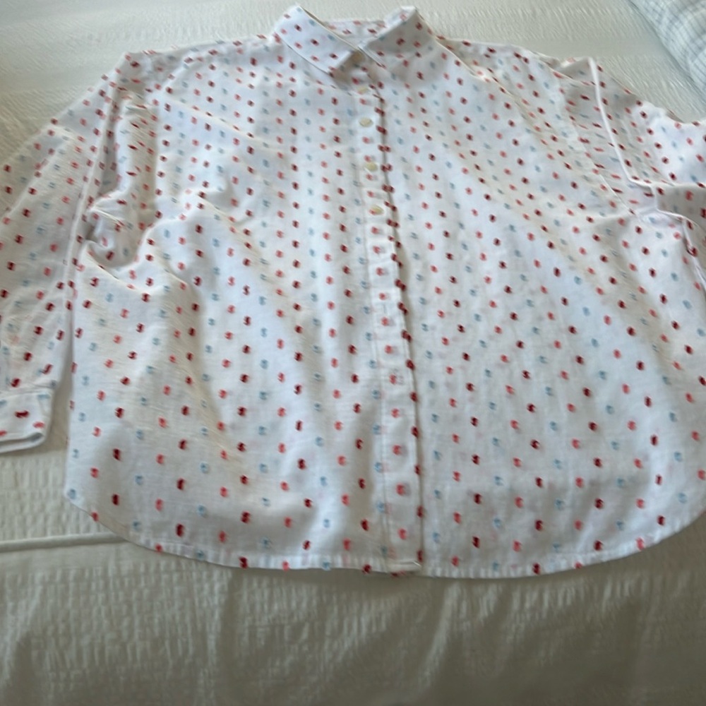 Loft lightweight cotton blouse dolman sleeves